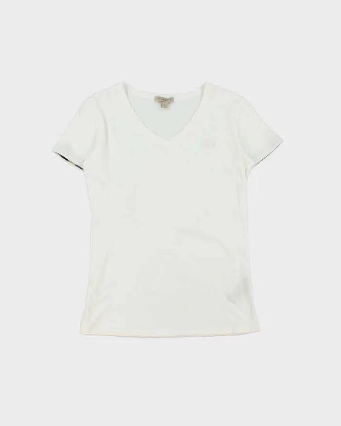 Vintage Y2k 00s Burberry Brit V Neck T-shirt - S sold by Rokit