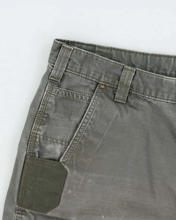 Vintage Carhartt B357 Moss Canvas Relaxed Fit Distressed Carpenter Shorts - W36 sold by Rokit product image thumbnail 3