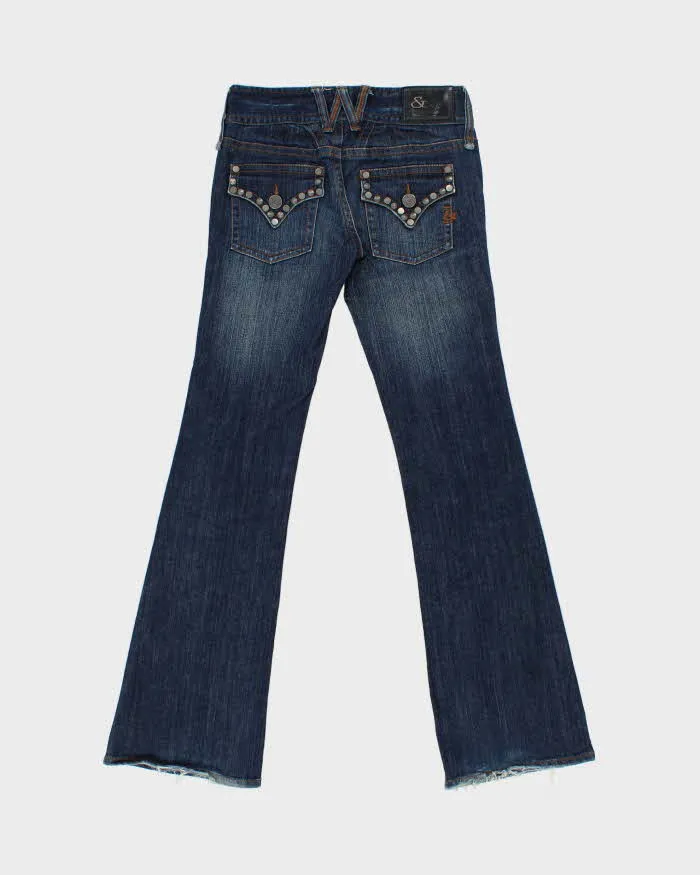 Vintage Y2K 00s & By P&D Women's Low Rise Embellished Japanese Denim Flared Jeans - W28 L32 sold by Rokit product image thumbnail 2