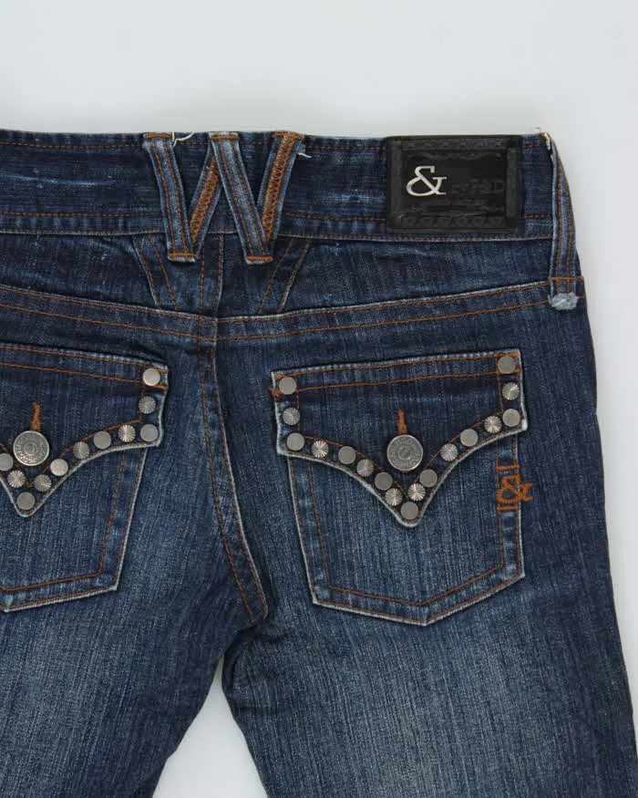 Vintage Y2K 00s & By P&D Women's Low Rise Embellished Japanese Denim Flared Jeans - W28 L32 sold by Rokit product image thumbnail 4