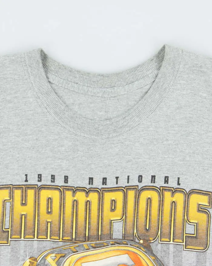Vintage 1999 Pro Player University Of Tennesse National Champions Marl Grey Heavyweight Crewneck T-Shirt - XL sold by Rokit product image thumbnail 5