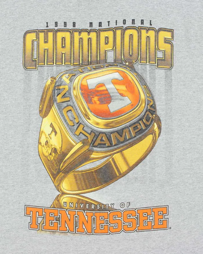 Vintage 1999 Pro Player University Of Tennesse National Champions Marl Grey Heavyweight Crewneck T-Shirt - XL sold by Rokit product image thumbnail 4