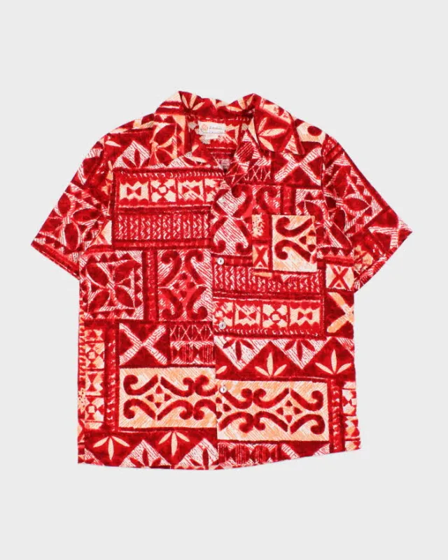 Vintage 1970s Kawika Of Hawaii Honolulu Made In USA Textured Hawaiian Shirt - M made by Rokit