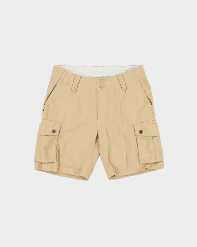 Vintage Y2K Adidas Originals Desert Khaki Embroidered Canvas Cargo Shorts - W29 made by Adidas