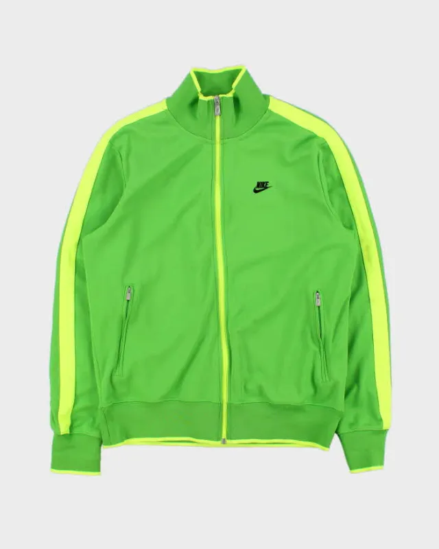 Vintage Y2K 00s Nike Volt Green Classic Track Jacket - M sold by Rokit