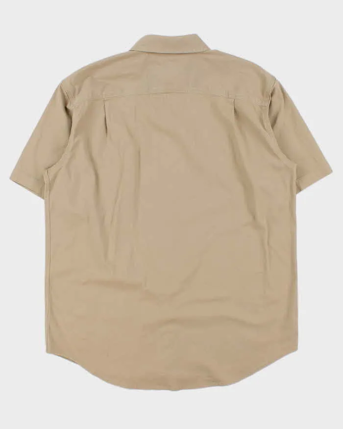 Vintage Carhartt Tan Heavyweight Relaxed Fit Short Sleeve Workwear Shirt - L sold by Rokit product image thumbnail 2