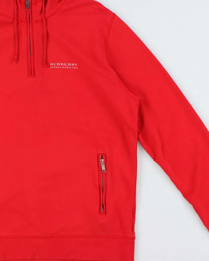 Vintage Y2K 00s Burberry Buffalo Plaid Quarter-Zip Pullover Hoodie - L sold by Rokit product image thumbnail 3