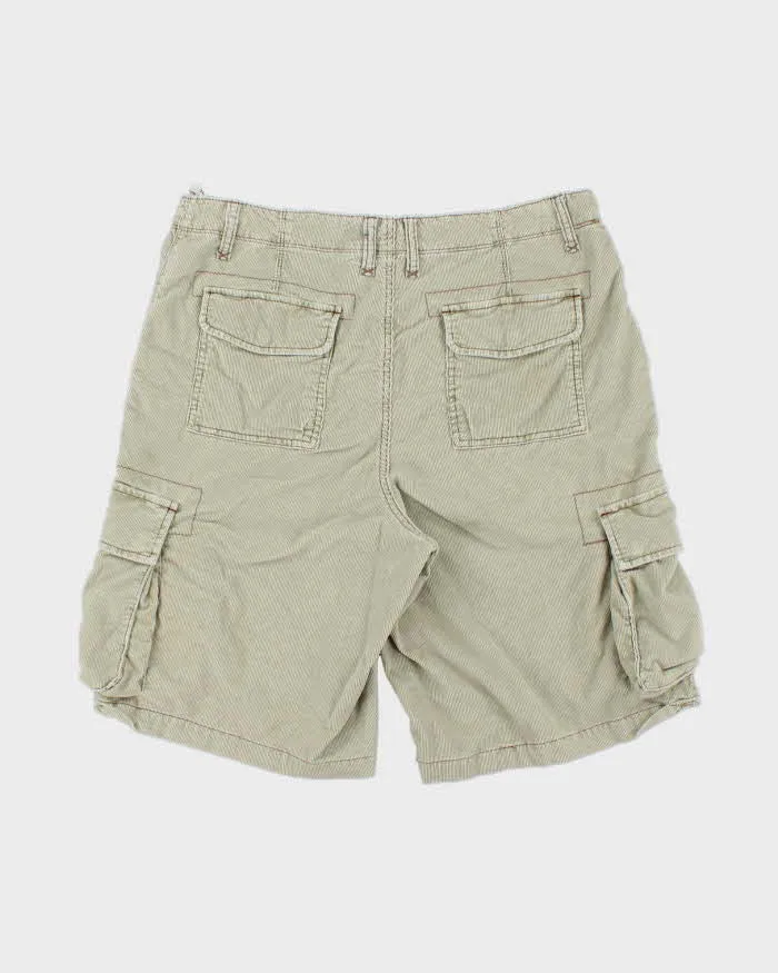 Vintage Y2K 00s Tommy Bahama Baggy Fit Tan Corduroy Cargo Shorts - W36 sold by Rokit product image thumbnail 2