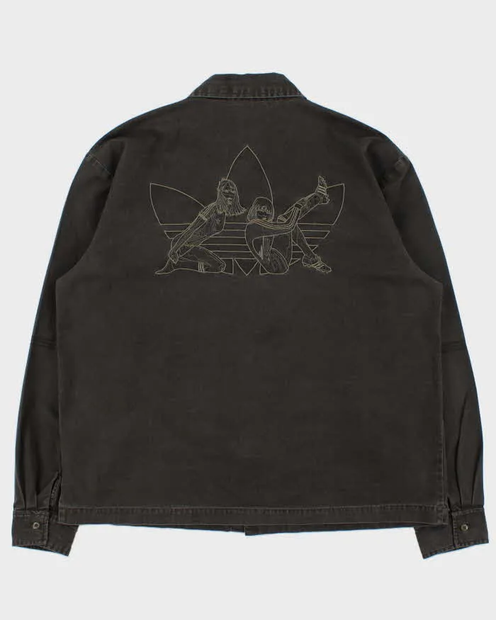 Vintage 2004 Adidas Originals Big City Embroidered Long Sleeve Canvas Denim Shirt - XL sold by Rokit product image thumbnail 2