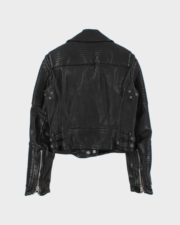 AW2015 Burberry Brit Prosum Loseley Runway Women's Lamb Leather Iconic Cafe Racer Biker Jacket - S sold by Rokit product image thumbnail 3