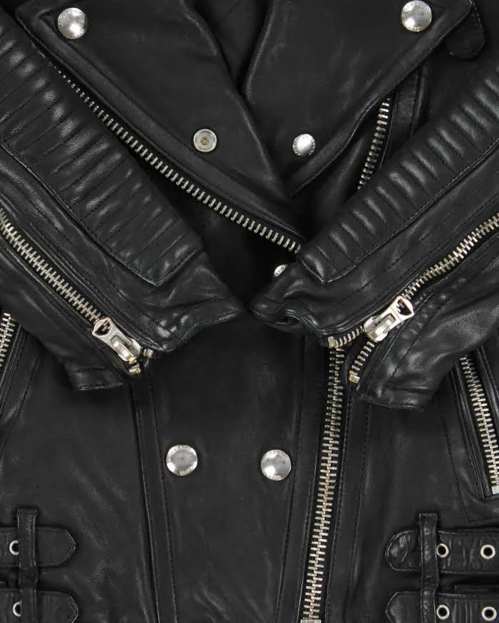 AW2015 Burberry Brit Prosum Loseley Runway Women's Lamb Leather Iconic Cafe Racer Biker Jacket - S sold by Rokit product image thumbnail 5
