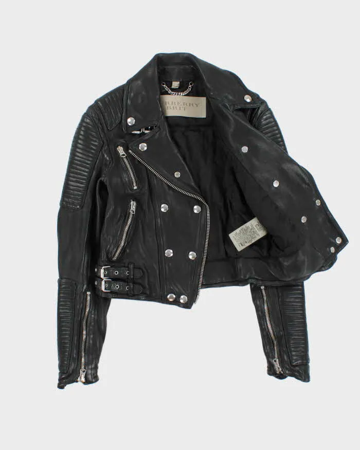 AW2015 Burberry Brit Prosum Loseley Runway Women's Lamb Leather Iconic Cafe Racer Biker Jacket - S sold by Rokit product image thumbnail 2