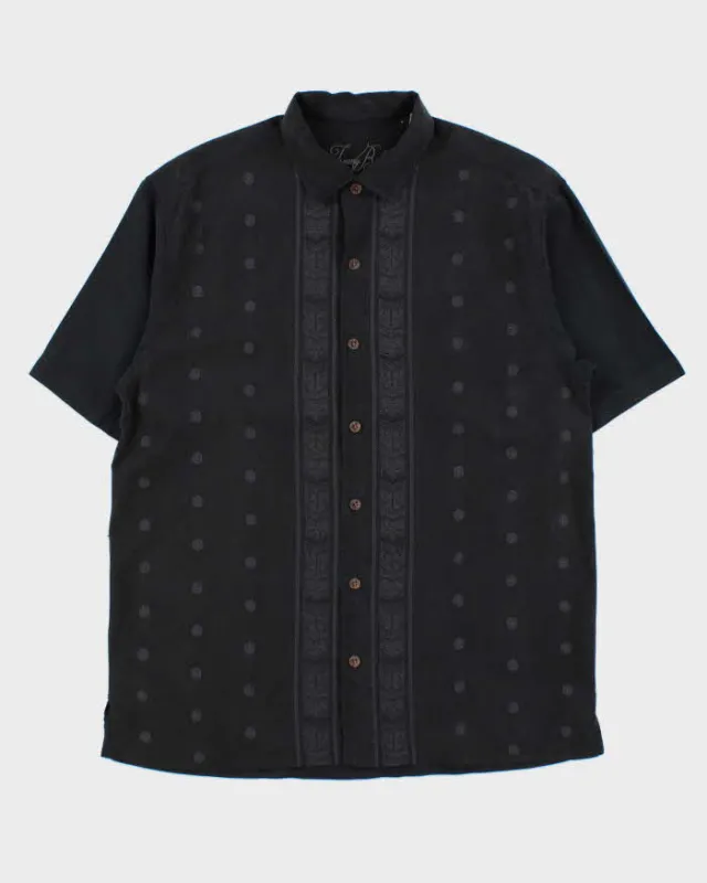 Vintage Y2K 00s Tommy Bahama Embroidered Silk Hawaiian Shirt - L made by Tommy Bahama