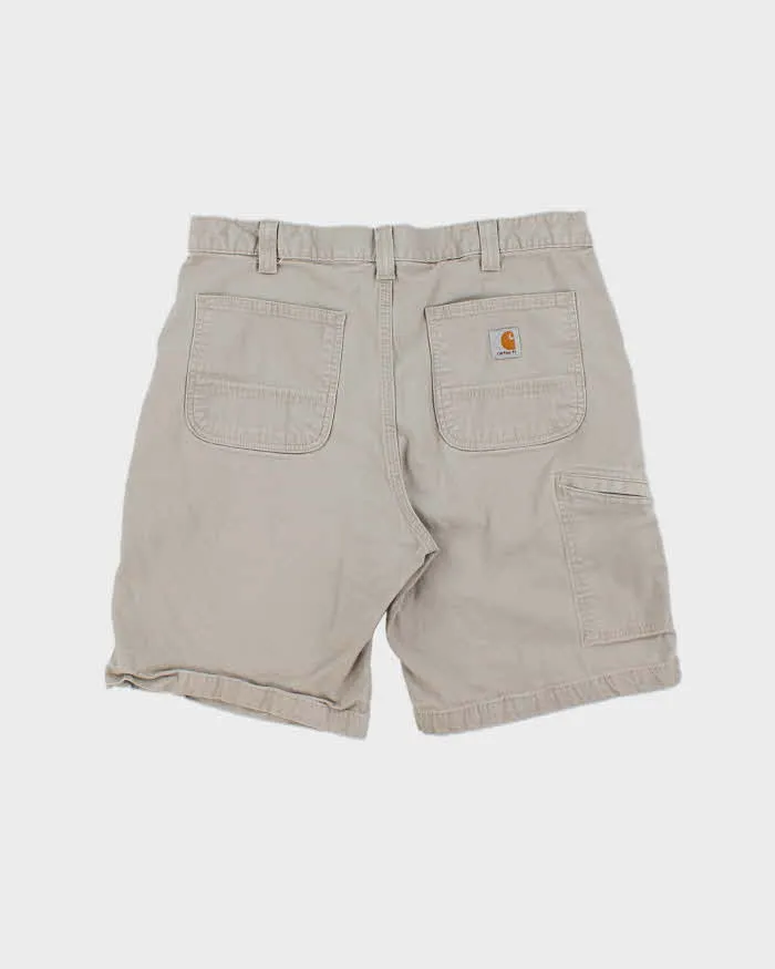 Vintage Carhartt Desert Khaki Canvas Relaxed Fit Workwear Shorts - W36 sold by Rokit product image thumbnail 2