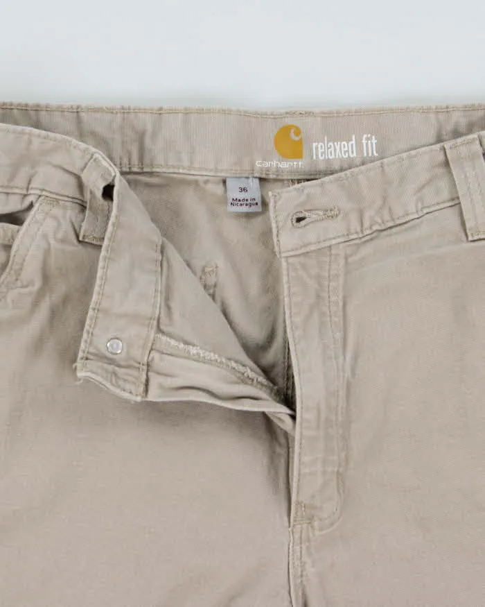 Vintage Carhartt Desert Khaki Canvas Relaxed Fit Workwear Shorts - W36 sold by Rokit product image thumbnail 5