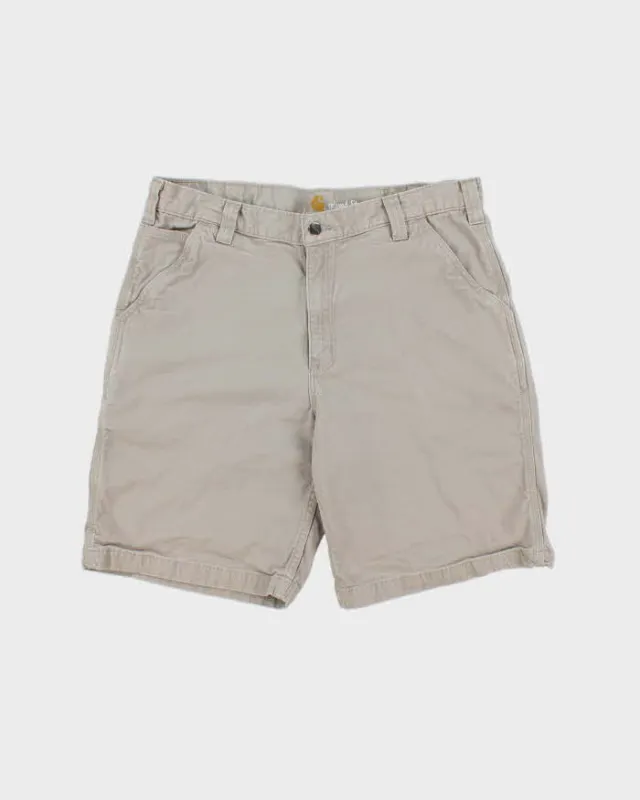 Vintage Carhartt Desert Khaki Canvas Relaxed Fit Workwear Shorts - W36 made by Carhartt