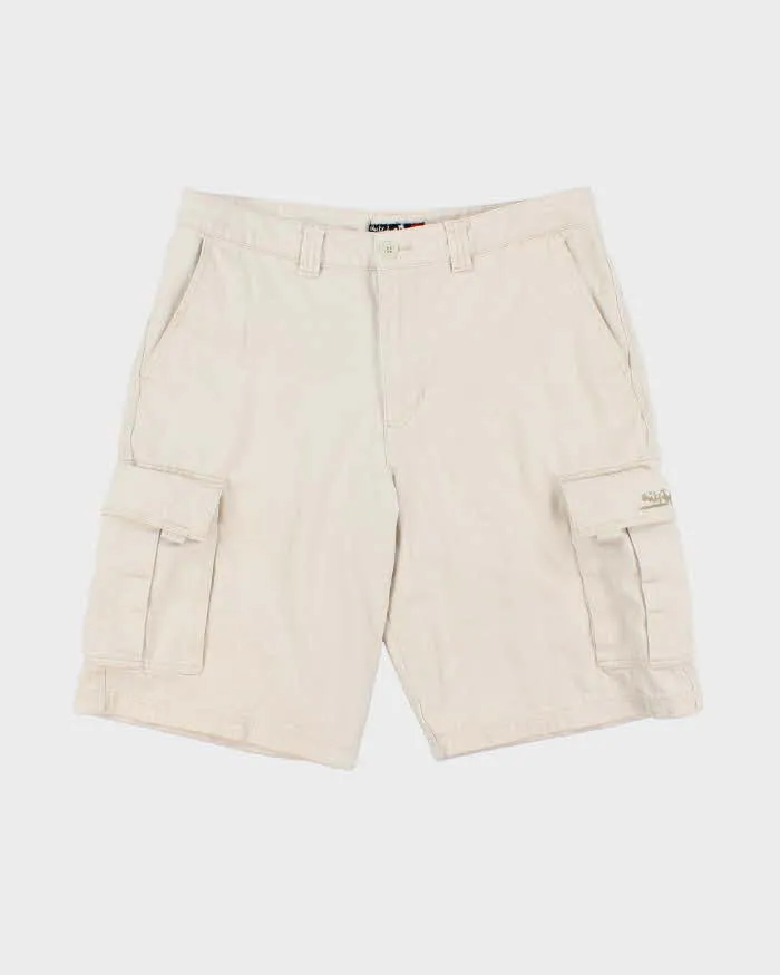 Vintage Y2K 00s Quiksilver Heavyweight Canvas Baggy Fit Cargo Shorts - W34 sold by Rokit