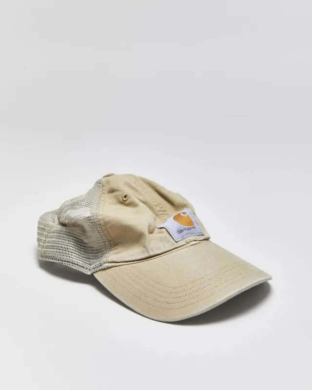 Vintage Carhartt Des Tan Snapback Trucker Cap - OS made by Carhartt