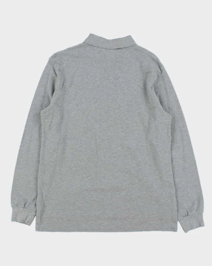 Vintage Y2K 00s Polo Ralph Lauren Marl Grey Classic Fit Long Sleeve Polo Shirt - L sold by Rokit product image thumbnail 2