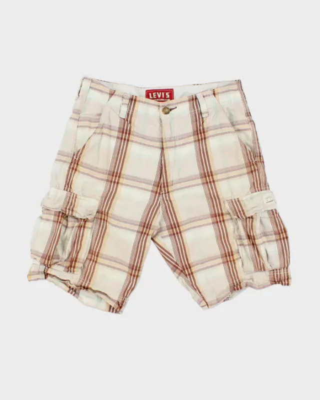 Vintage Y2K 00s Levi's Plaid Loose Fit Cargo Shorts - W34 made by Rokit