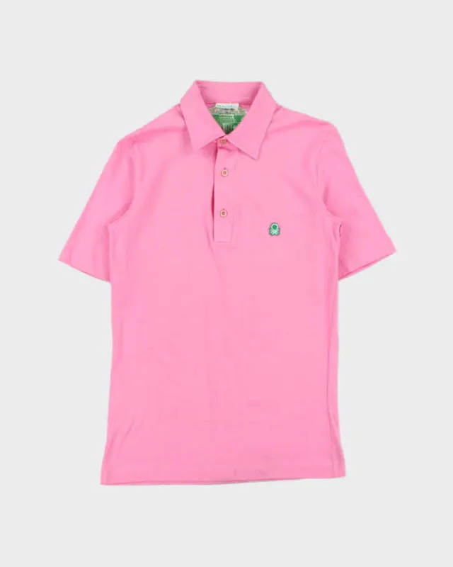 DSWT 1980s Benetton Single Stitch Short Sleeve Polo Shirt - S made by United Colors Of Benetton