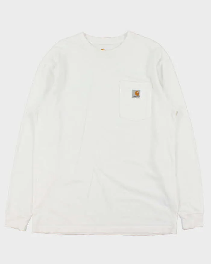 Vintage Carhartt Original Fit Long Sleeve Pocket T-shirt - M sold by Rokit