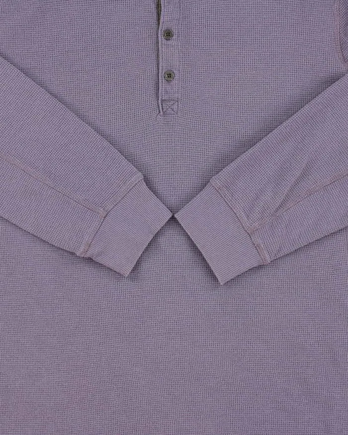 Vintage Eddie Bauer Heavyweight Lavender Long Sleeve Waffle T-Shirt - XL sold by Rokit product image thumbnail 4