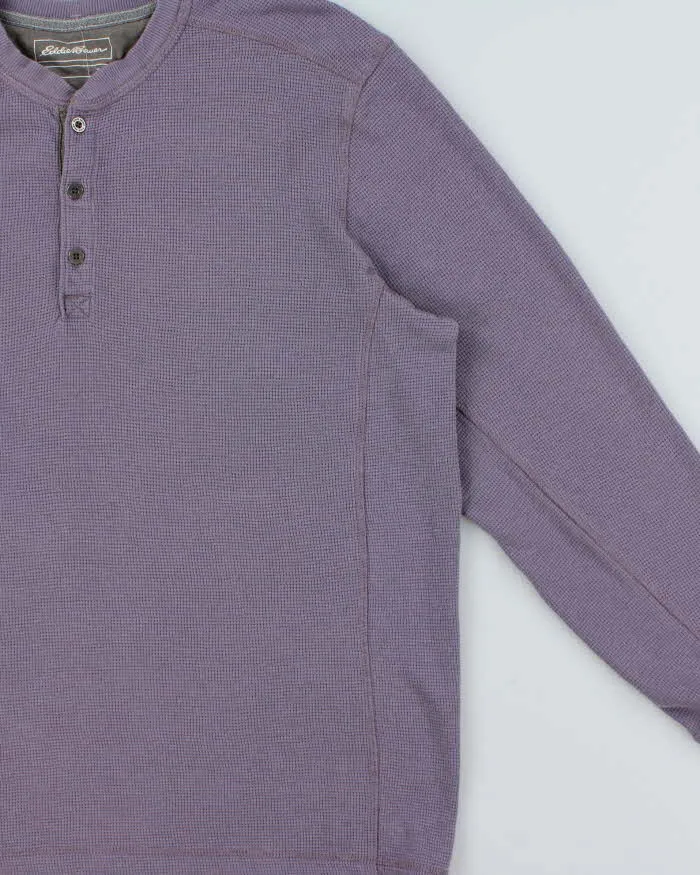 Vintage Eddie Bauer Heavyweight Lavender Long Sleeve Waffle T-Shirt - XL sold by Rokit product image thumbnail 3