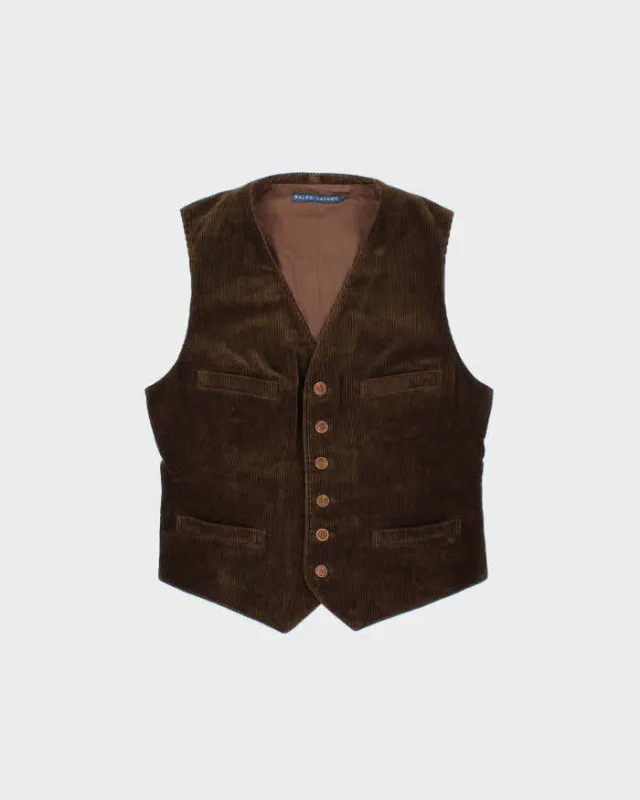 Vintage Y2K 00s Ralph Lauren Women's Corduroy Waistcoat - S made by Ralph Lauren