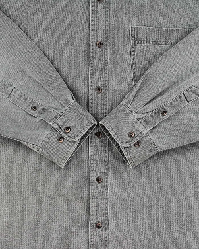 Vintage 1990s Oscar De La Renta Stonewash Denim Long Sleeve Shirt - XXL sold by Rokit product image thumbnail 4