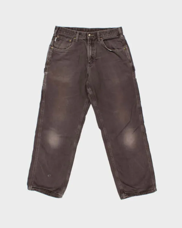 Vintage Carhartt B159 DKB Canvas Loose Fit Carpenter Trousers - W32 L29 made by Carhartt