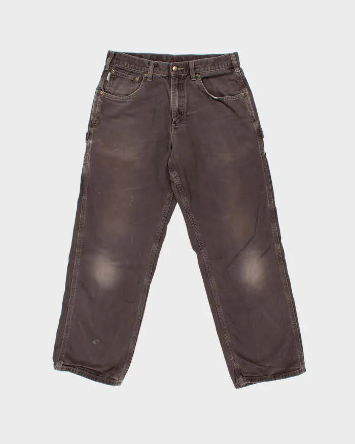 Vintage Carhartt B159 DKB Canvas Loose Fit Carpenter Trousers - W32 L29 sold by Rokit