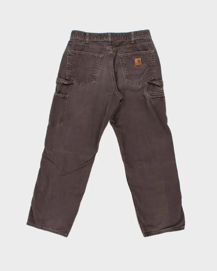 Vintage Carhartt B159 DKB Canvas Loose Fit Carpenter Trousers - W32 L29 sold by Rokit product image thumbnail 2