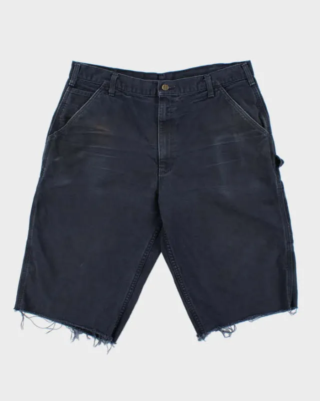 Vintage Carhartt B11 Midnight Canvas Loose Fit Distressed Carpenter Shorts - W38 made by Carhartt