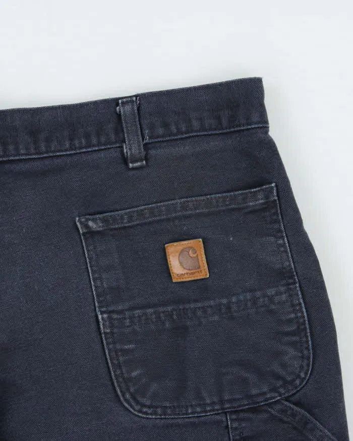 Vintage Carhartt B11 Midnight Canvas Loose Fit Distressed Carpenter Shorts - W38 sold by Rokit product image thumbnail 4