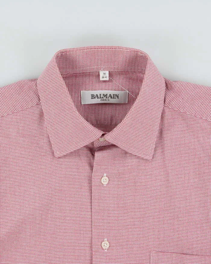 Vintage 1990s Balmain Houndstooth Check Long Sleeve Dress Shirt - M sold by Rokit product image thumbnail 5