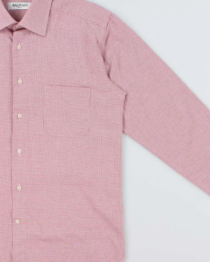 Vintage 1990s Balmain Houndstooth Check Long Sleeve Dress Shirt - M sold by Rokit product image thumbnail 3