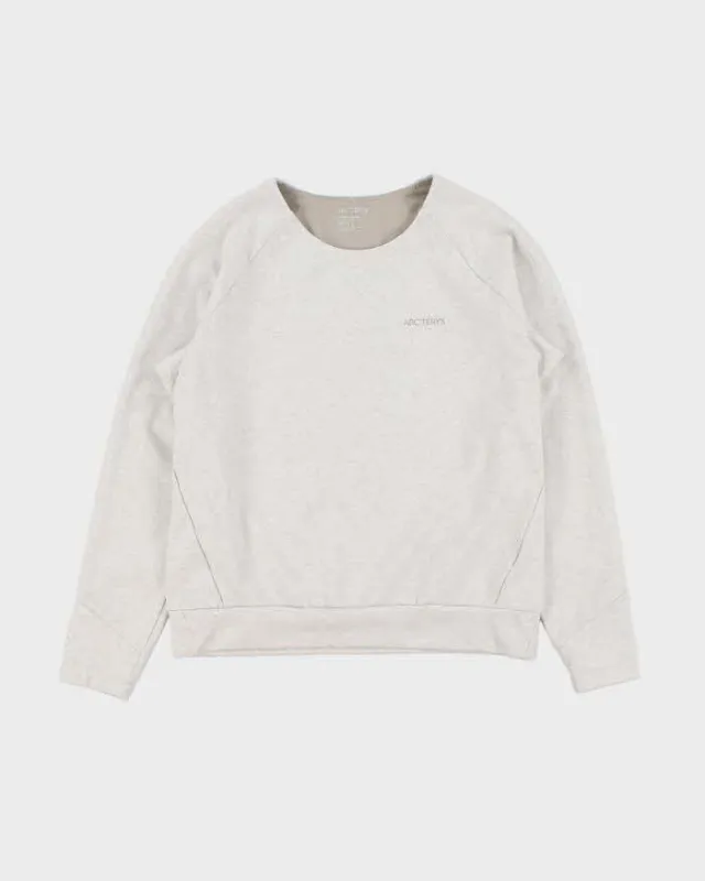Vintage Arc'teryx Orla Marl Grey Women's Crewneck Technical Sweatshirt - XS made by Arc'teryx