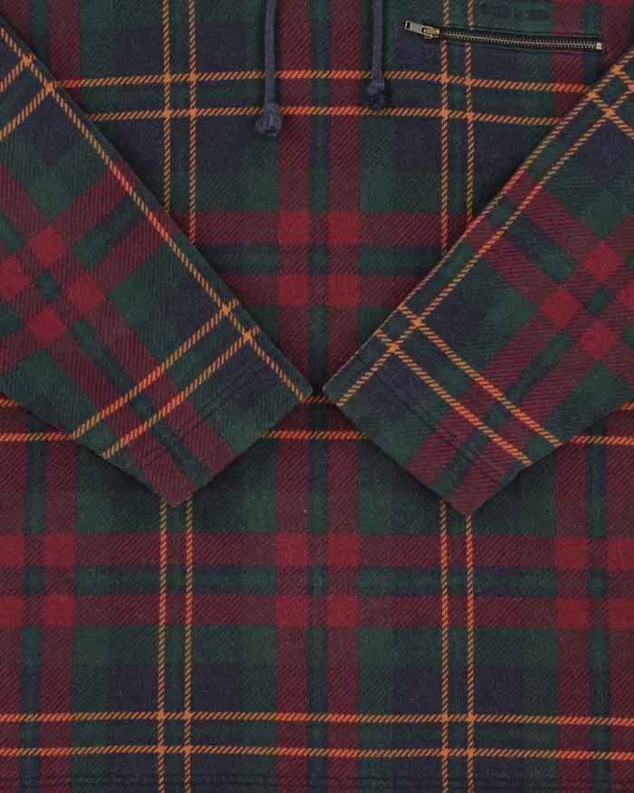 Vintage 1990s Lauren Ralph Lauren Women's Tartan Oversized Pullover Hoodie - M sold by Rokit product image thumbnail 4