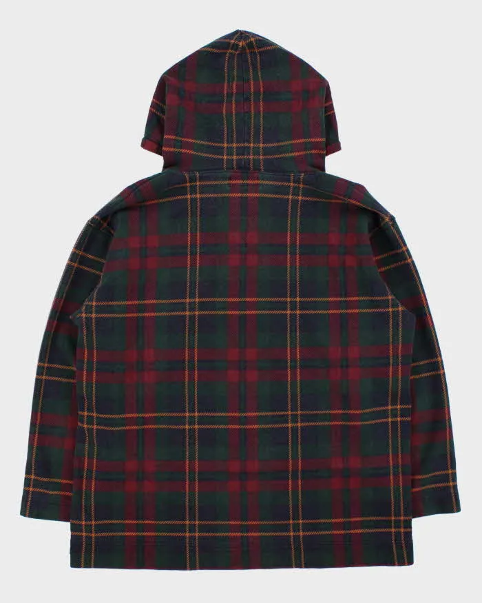 Vintage 1990s Lauren Ralph Lauren Women's Tartan Oversized Pullover Hoodie - M sold by Rokit product image thumbnail 2
