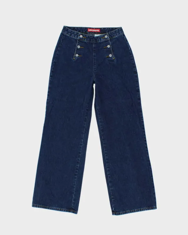 Vintage 1990s Union Bay Indigo Sailor Wide Leg Women's Denim Jeans - W28 L30 made by Rokit