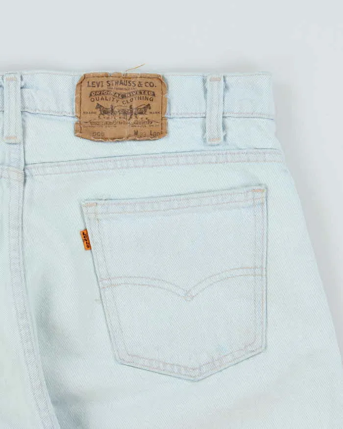 Vintage 1999 Levi's 505 Orange Tab Red Batwing Made In USA Denim Jorts - W33 sold by Rokit product image thumbnail 4