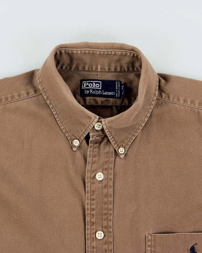 Vintage 1990s Polo Ralph Lauren Long Sleeve Denim Pocket Shirt - XL sold by Rokit product image thumbnail 5