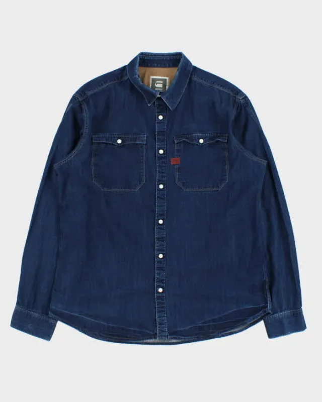 Vintage G-Star Raw 'Western Hunter' Pearl Snap Button Long Sleeve Denim Shirt - XL made by G-Star RAW