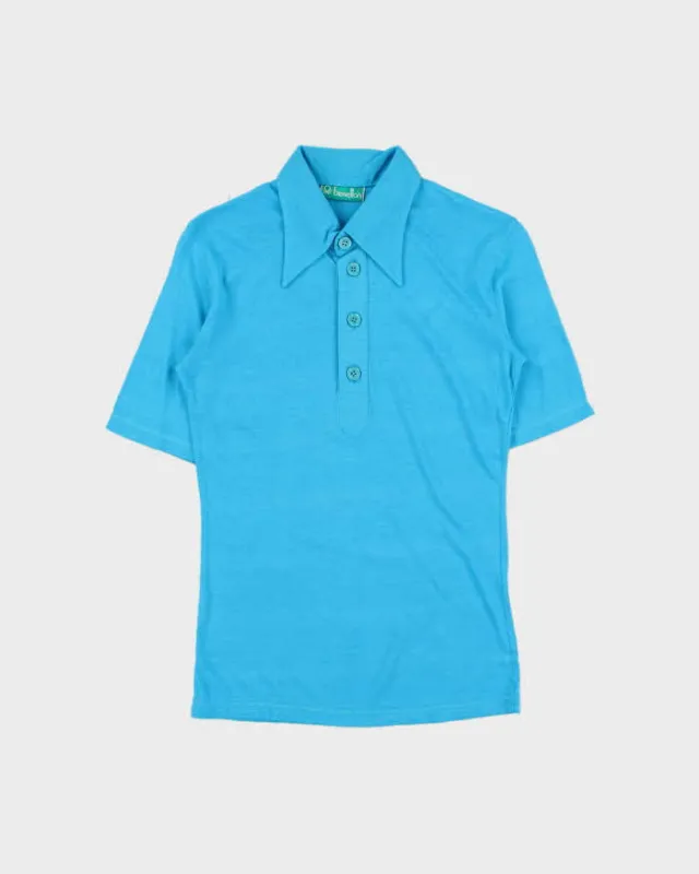 DSWT 1970s Benetton Short Sleeve Polo Shirt - M made by United Colors Of Benetton