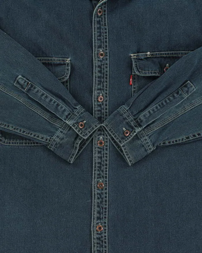 Vintage 1990s Levi's Dark Steel Wash Denim Long Sleeve Pocket Shirt - M sold by Rokit product image thumbnail 4