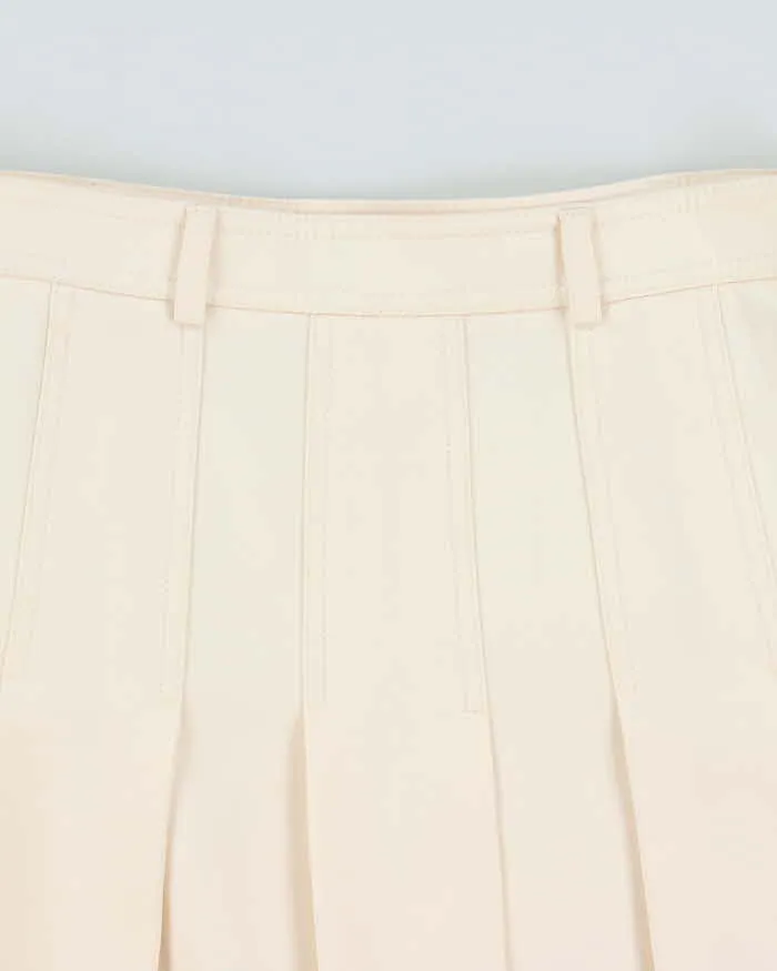 AW2022 Gucci Women's Ivory Silk Wool Blend Pleated Midi Skirt - S sold by Rokit product image thumbnail 4