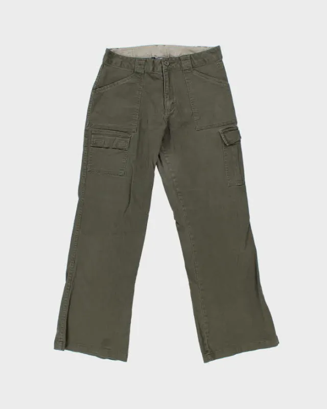Vintage Y2K 00s The North Face A5 Series Women's Khaki Mid Rise Bootcut Canvas Cargo Trousers - W28 L30 made by The North Face