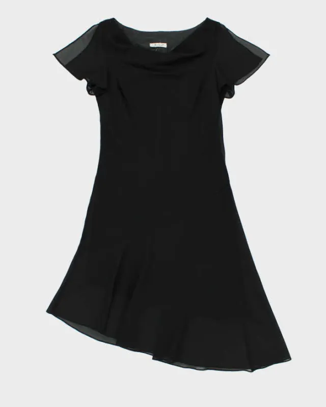 Vintage 1990s Jacob Cowl Neck Asymmetric Hem Dress - M made by Rokit