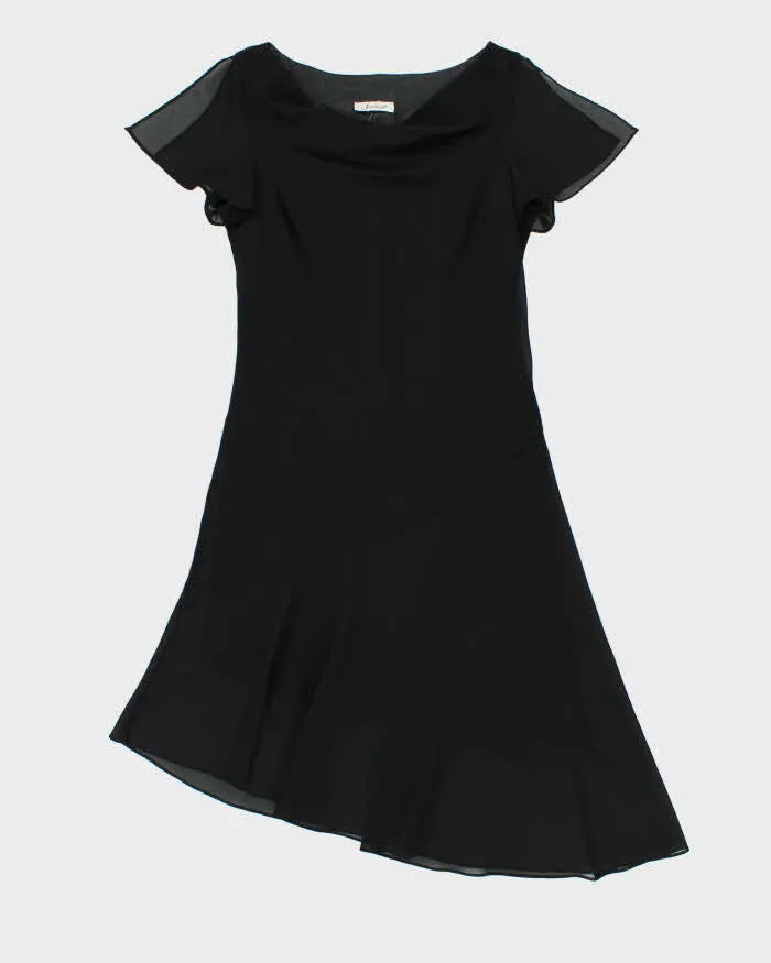 Vintage 1990s Jacob Cowl Neck Asymmetric Hem Dress - M sold by Rokit